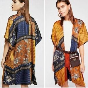 FREE PEOPLE 🦊 Mon Cherie Patchwork sleeve kimono
